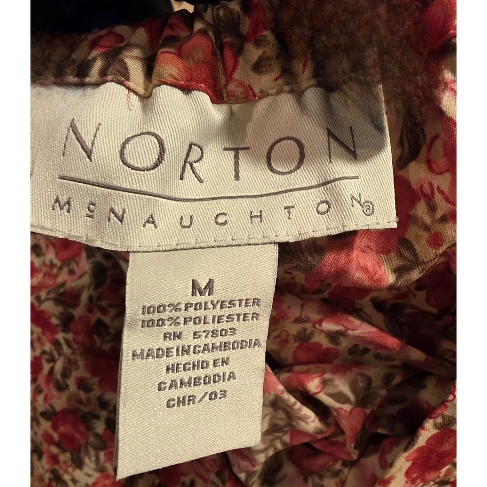 Norton McNaughton Coquette Feminine Ruffle Hem Cttagecore Elastic Waist Medium